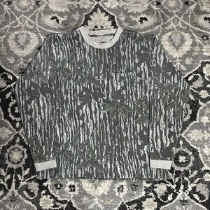 Vintage 90s Green Grey Tree Bark Realtree Camo Long sleeve Shirt Mens Size XL